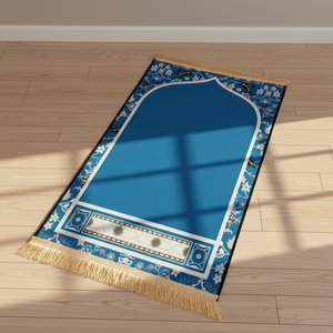 เสื่อสวดมนต์สำหรับมุสลิมแบบพกพามีเข็มทิศสำหรับการเดินทางมัสยิด - Product Image 6