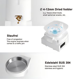 CITICITY Promotion Exceptionnelle Distributeur Automatique Intelligent 4L pour Animaux de Compagnie avec Minuteur, Écologique, en Acier Inoxydable, Distributeur Lent d'Eau avec Puce pour Chiens et Chats - Product Image 4