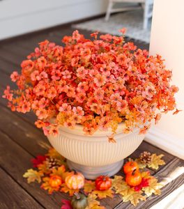 12 Piezas de <span class=keywords><strong>Flores</strong></span> Artificiales de Crisantemo <span class=keywords><strong>para</strong></span> Decoración de Jardín Interior y Exterior, Flor Artificial de Margarita - Product Image 1