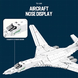 Reobrix Tu-160 White Swan, Bloques de Construcción del Bombardero Estratégico, Modelo 33031, 1598 Piezas, Kit de Construcción Educativo para Niños - Product Image 3