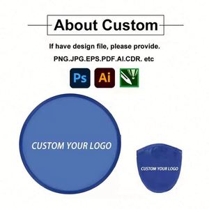 Customized Full Color Diy Printed Pop up Round Hand Fan Flexible Foldable Nylon Flying Disc Fans Pouch with Logo - Product Image 4