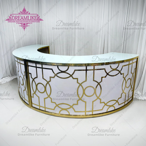 Table à barre de tirage pliable en acier inoxydable pur 24K pour événements de mariage, clubs, meubles en métal durable, nouveau design - Product Image 3