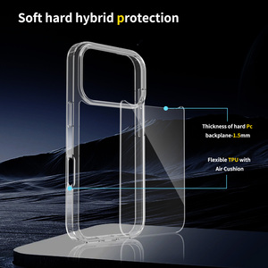 Trường hợp khó khăn TPU + PC trường hợp điện thoại di động bìa cho <span class=keywords><strong>Iphone</strong></span> 13 14 15 16 17 Pro điện thoại trong suốt trường hợp - Product Image 4