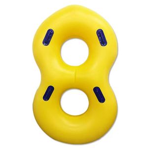 Màu vàng đôi hồ bơi <span class=keywords><strong>Float</strong></span> với xử lý hai người bơi Floater đôi Inflatable bơi vòng - Product Image 4