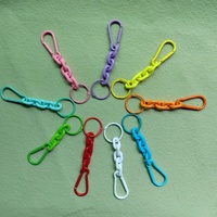 Porte-clés en plastique et métal avec mousqueton, coloré, style bonbon, pour sac, pochette, pendentif décoratif, vente en gros