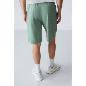 Tommylife <b>Men's</b> Standard Fit Cotton <b>Shorts</b> Light <b>Green</b> 81276 Basic Comfortable Wear - Product Image 2
