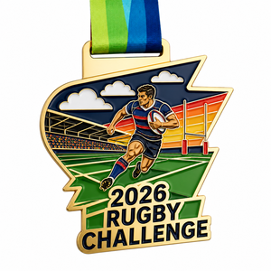 Factory 3D 5k <b>Running</b> Participation Zinc Alloy Athletics Rotating Medals Custom Round Spinners Spinning Custom Rugby Match Medal - Product Image 1