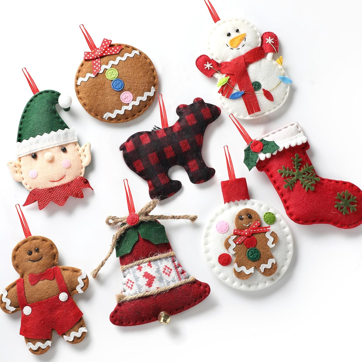 フェルトオーナメント付きクリスマスツリー クリスマスツリーフェルトオーナメント3Dクリスマスツリー