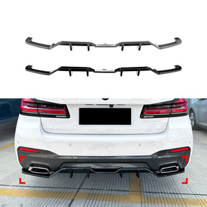 Aileron arrière Amp-Z pour BMW Série 5 G30 LCI 2021-2023 M Sport style MP, finition noire piano, texture fibre de carbone, finition mate - Product Image 1