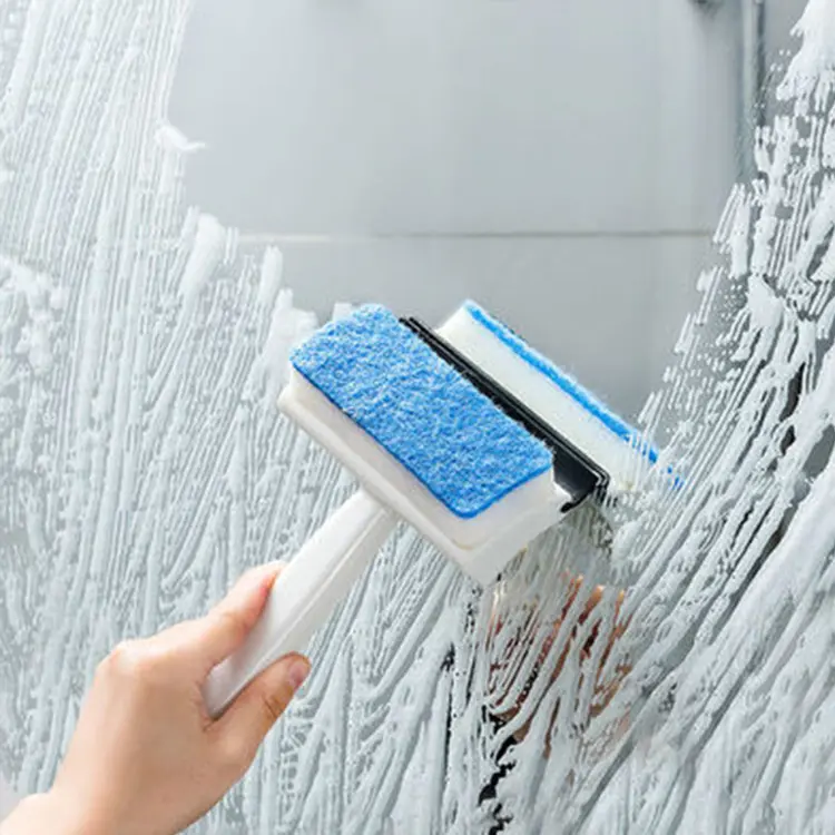 BENHENG Multifunctional two in one window glass scraping wall tile cleaning brush sponge brush scraping