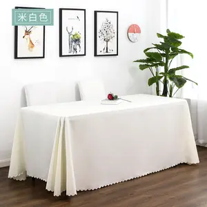 テーブルクロス結婚披露宴テーブルクロス長方形アイボリーホワイトテーブルクロス6フィート長方形テーブル用