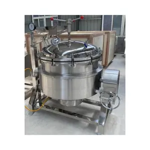 Stainless Steel Gas Steam Electrical Jacketed Pot Heating Mixing Industrial Cooker Titlting Fixed Cooking Jacket Kettle