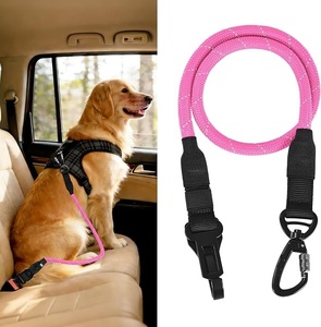Cinturón de Seguridad para Perros de Doble Hebilla, de Lujo, con Logotipo Personalizado, Correa de Nailon Resistente, Arnés para <span class=keywords><strong>Coche</strong></span>, Correa de Seguridad para Mascotas - Product Image 1