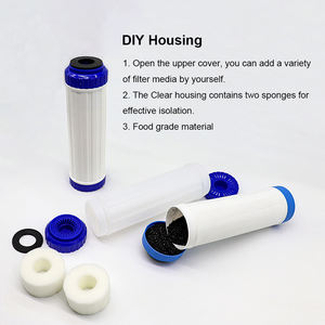 Boîtier de <span class=keywords><strong>filtre</strong></span> rechargeable entièrement transparent T33 pour purificateurs d'eau avec coton filtrant intégré - Product Image 5