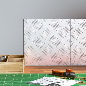 W2B VidaXL antiscivolo 8x8 in piastre a controllo in alluminio 2 pezzi lastre levigate levigate con rivestimento in rilievo per applicazioni Decorative - Product Image 1