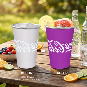 Fábrica Autorizada de Coca-Cola y Pepsi con 30 Años de Experiencia |   Vaso de Aluminio con Logotipo Personalizado que Cambia de Color |   Taza Mágica de 16oz que se Enfría al Contacto con el Frío MFR - Product Image 6