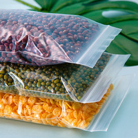 Sacs d'emballage en plastique PE transparents auto-scellants, fermeture éclair double face 6.4C, longueur de scellage 4-90cm, pour aliments et bijoux universels