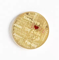 Fournitures de collecte de pièces pour la Saint-Valentin et la fête des mères Pièce plaquée or pour l'amour Cadeaux commémoratifs Femmes et mamans