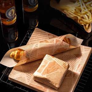 Papier d'emballage pour hamburger à prix avantageux, résistant à la graisse, papier d'emballage pour sandwich, papier de charcuterie, papier ciré de qualité alimentaire pour shawarma - Product Image 4