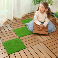 Dalles de terrasse en bois composite WPC, dalles de terrasse emboîtables, planches de terrasse en bois composite, dalles de sol DIY pour jardin