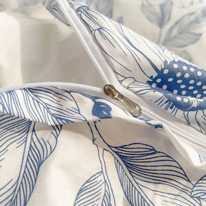 Parure de lit en sergé 100 % coton, imprimé floral frais, double face, housse de <span class=keywords><strong>couette</strong></span> respirante et douce pour la peau, pour la maison, la chambre et le dortoir - Product Image 5