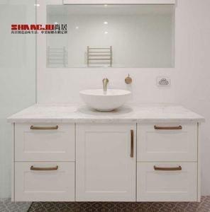 Mueble de alta gama, barato, impermeable, de lujo, tocador de porcelana Ferrum, lavabo Doble - Product Image 5