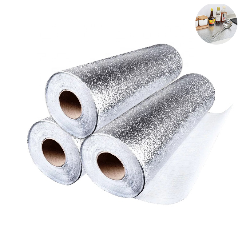 Маслостойкая наклейка для кухни, 15,74*118,11 дюймов, алюминиевая фольга, наклейка для кухни, настенный клей