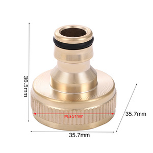 Conector Rápido de Cobre para Lavadora, Conexión de Agua de 1 Pulgada con Rosca Interna de 30mm de Diámetro Interior - Product Image 4