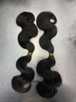 RXHAIR Cabello Humano 100% Natural al por Mayor para Trenzas, Cabello Super Double Drawn a Granel, Trenzas Boho, Ondulado, Abundante y Grueso # 1b
