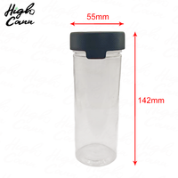 Botol Plastik PET Berkualitas Baik dengan Tutup Putar dan Tekan, Cincin Pengaman, Label Kustom