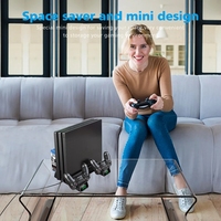 PS4/PS4 Slim/PS4 Pro double contrôleur chargeur Console support de refroidissement vertical charge 4 connecteurs pour PS4