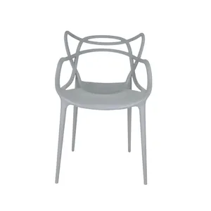 Nordic Stacking Master Outdoor Garden Chair PP Plastic Stacking Restaurant Jantando Cadeiras