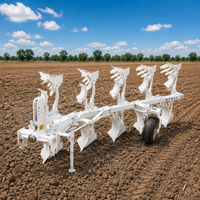 Charrue hydraulique à retourner 4+1 sillons personnalisée pour tracteur, équipement agricole à haut rendement