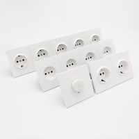 BENDI 4 Prises Murales Modulaires Intégrées 1 Gang, Combinaison Libre, Normes EU, Allemande, Russe, Panneau PC Ignifuge, 16A, Hôpital