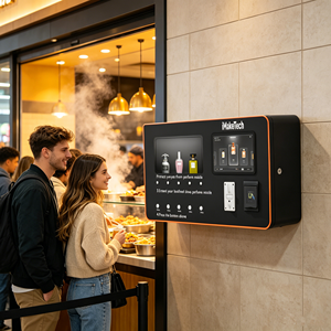 Distributeur mural de parfum IMakeTech avec écran tactile, SDK, code QR et paiement par carte de crédit pour hôtels, salles de bain et usage commercial - Product Image 1