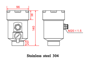 Nyrd80x giá xuất xưởng trực tiếp 80g máy đo mực nước Radar tần số cao Máy phát Mức chống cháy nổ cho giếng sâu - Product Image 2