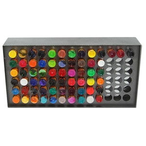 Expositor de <span class=keywords><strong>Tinta</strong></span> para <span class=keywords><strong>Tatuajes</strong></span> YABA de Hierro Negro de Alta Calidad con 78 Orificios para Suministros de Tatuaje y Accesorios de Maquillaje Permanente - Product Image 1