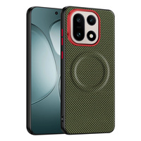 Étui de luxe en similicuir à motif diamant pour OnePlus 15 1+ avec absorption magnétique puissante N52 et protection antichoc