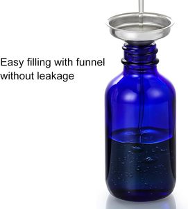 Venta al por Mayor de Botellas de Vidrio Vacías de 30ml, 50ml y 60ml para Aceites Esenciales, con Gotero, Personalizables, Color Azul, Forma Plana, 1oz, 2oz - Product Image 6