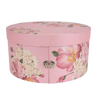 Boîtes cadeaux rondes en gros, luxe, rose, tube cylindrique, boîte cadeau à 2 étages pour mariage, fleurs, chocolat avec séparateurs en plastique