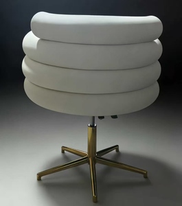 Comfortable Leather Computer Office Chair for Women's Bedroom and Dormitory Study Modern Design Adjustable <b>Backrest</b> - Product Image 6