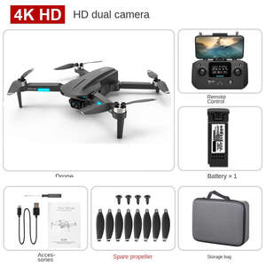 Drone AiJHN300 <span class=keywords><strong>PRO</strong></span> 5G WiFi GPS 4K HD pliable avec lumières LED, nacelle 3 axes, moteur brushless, maintien d'altitude et application mobile - Product Image 5