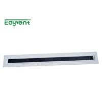 Diffuseur linéaire en aluminium réglable pour ventilation HVAC, fixation murale ou plafond