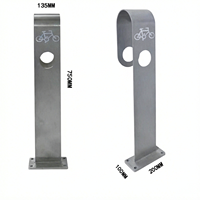 Support de stationnement de vélo simple en acier inoxydable avec logo laser pour vélo, idéal pour la rue et le parc