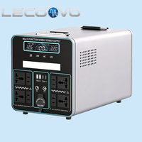 LECOOVO E1500S1500W Batterie LiFePO4 d'origine, station d'alimentation portable avec charge rapide solaire, banque d'alimentation