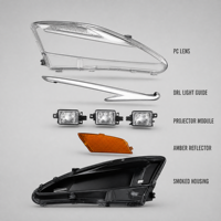 Ensemble de phares LED à haut lumen 12V modifiés pour Lexus IS250/IS300 2006-2012 avec 36W 4600 Lumens, ajustement universel