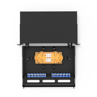 Dudukan rak geser 1U 19 inci 24CORE SC/FC/ST/LC kotak terminasi FTTH serat optik ODF Panel Patch
