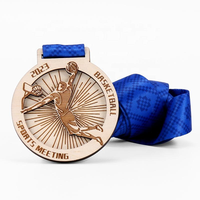 Médaille en bois gravée au laser personnalisée, créative, pour récompense sportive, souvenir de match de basket-ball