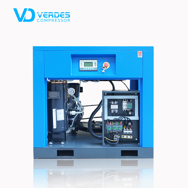 VERDES 7.5kw 10hp Belt Drive Rotary Screw Air Compressor Air Cooling Silent Air Compressors Industrial Compressors