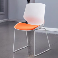 Chaise de bureau ergonomique à dossier haut empilable, plusieurs couleurs, chaise de salle de réunion